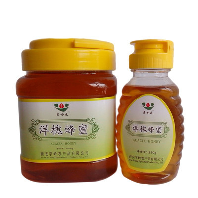 供應(yīng)孚嶺采正品洋槐蜂蜜組合1000g+250g便攜瓶，誠(chéng)招批發(fā)代理